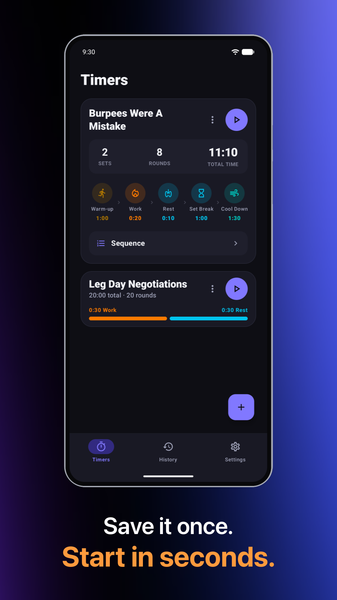 FourEver Android custom timer editor