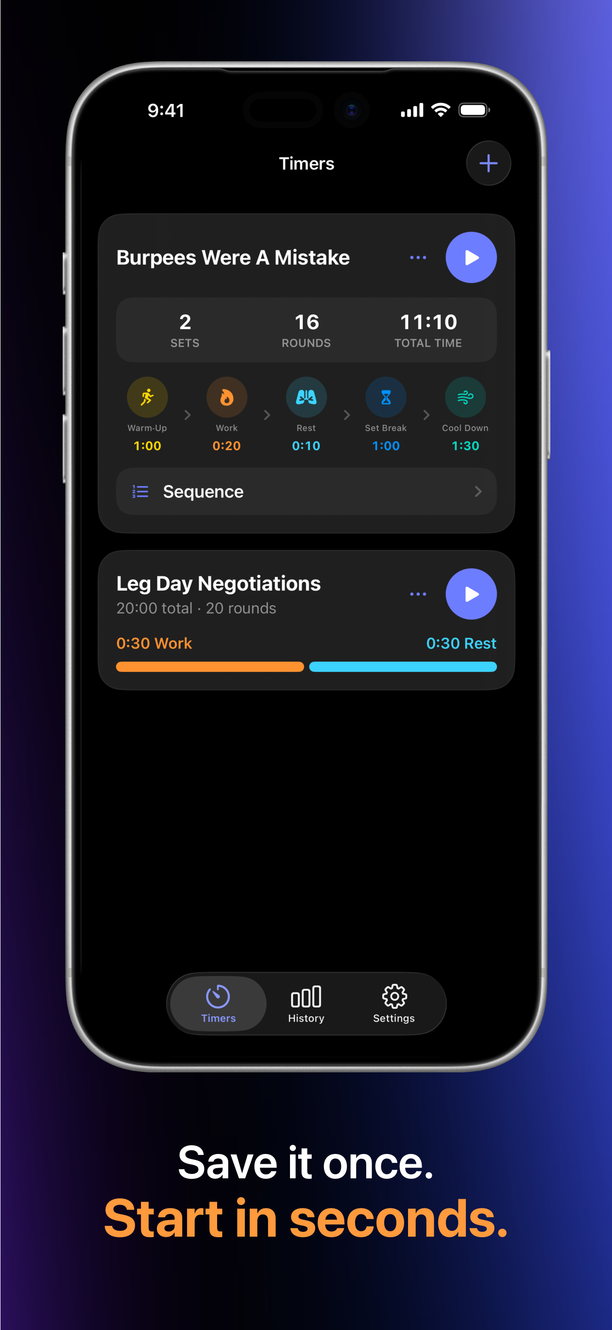 FourEver saved timer library